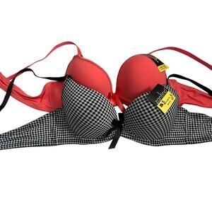 LOT OF TWO NEW WOMENS BRA SIZE 42B ADJUSTABLE STRAPS PADDED